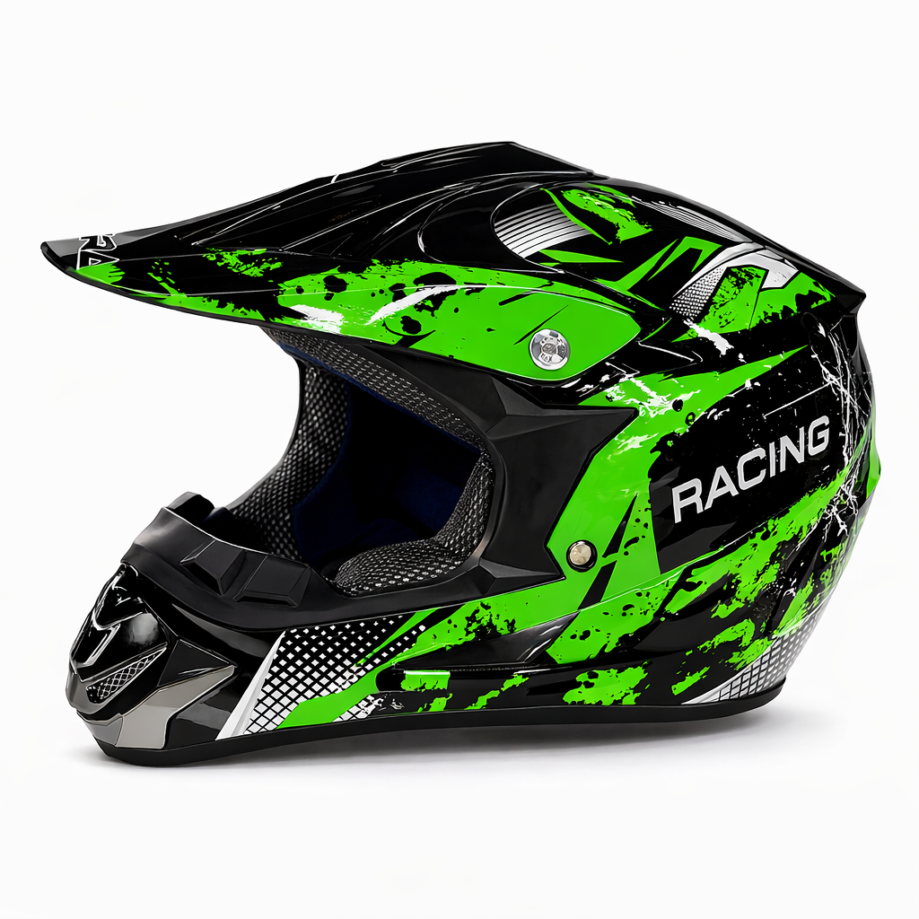 Motocross Crosshelm voor Quad, Crosser & Driftbike - Maat S - Groen