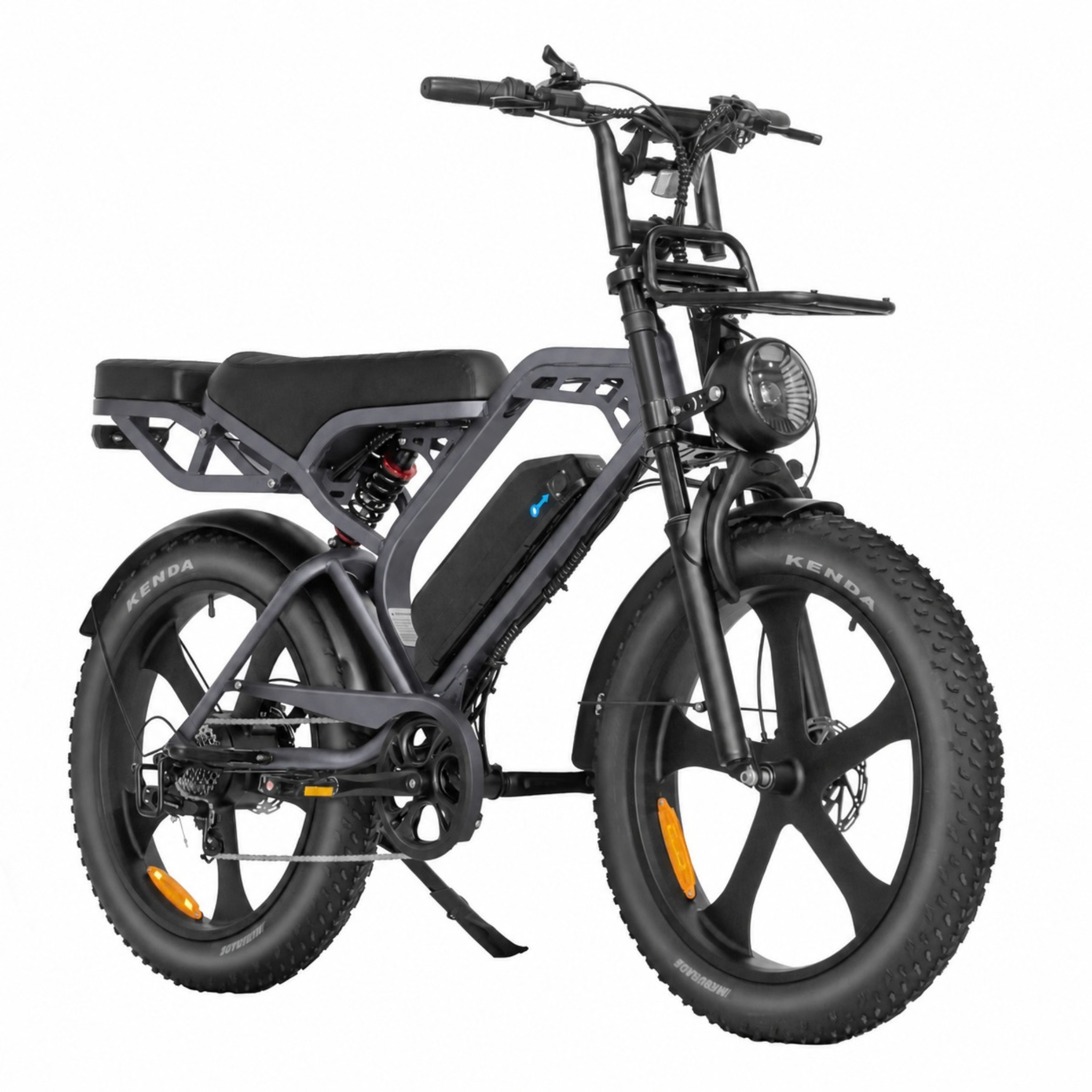 V20 Pro Max Fatbike 2027 – 24 Inch – Extra Hoog –  Vering – Comfort voor Lange Mensen Donker grijs