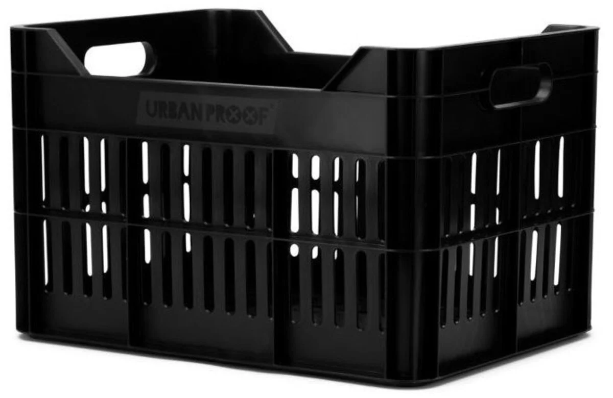 URBAN PROOF Fietskrat 30L Click – Zwart – Stevig Kunststof Krat
